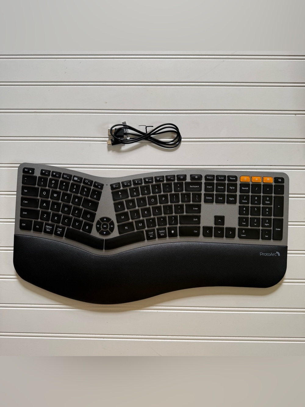 ProtoArc EK01 Plus Dual Mode Ergonomic Keyboard Wireless Bluetooth Backlit